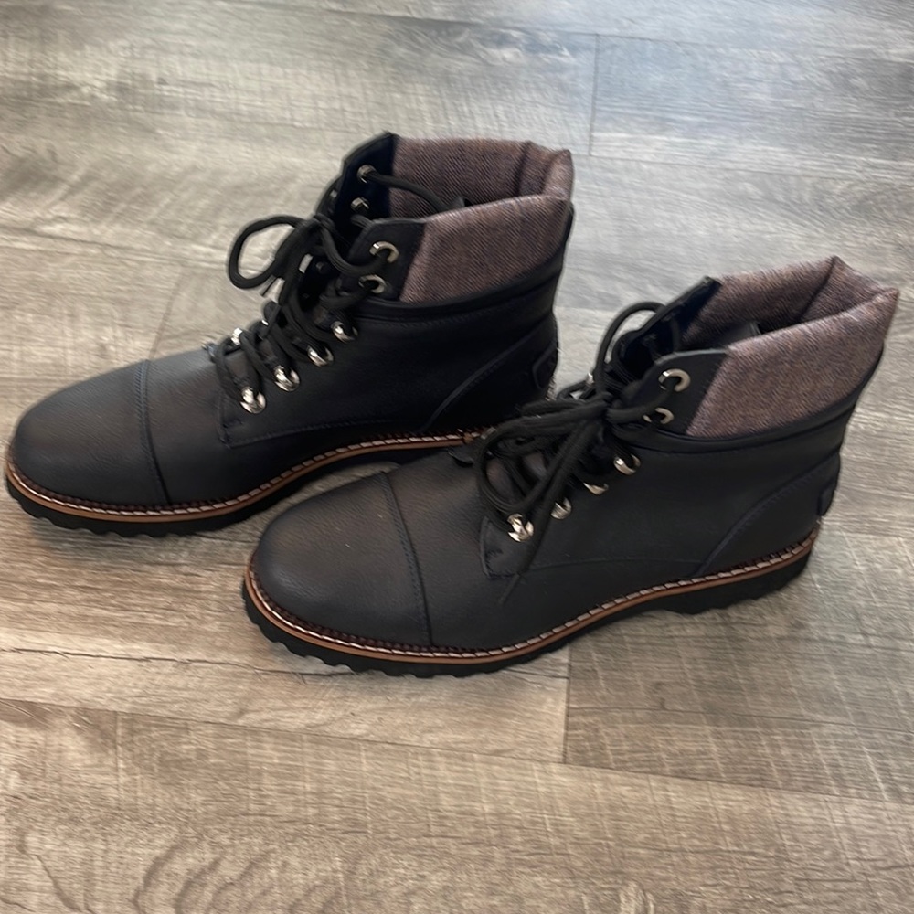 BNWOT never worn. Nautica black combat ankle boots